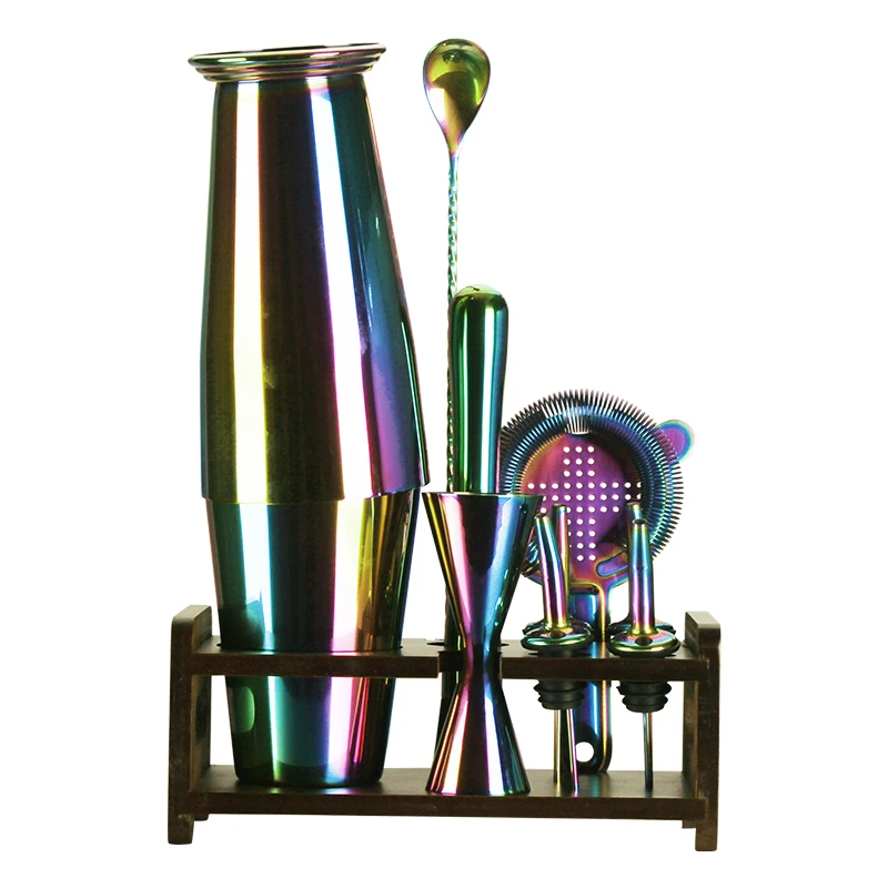 steelmaterial:cocktail shaker,muddler,strainer,bar spoon,jigger