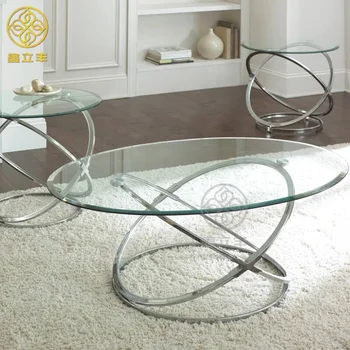 Guangdong Xinlifeng Factory Oval Nesting Of Coffee Tables