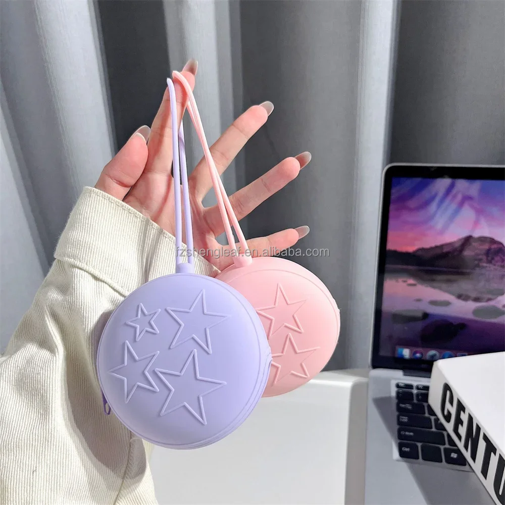 product customized mini pvc coin and earphone pouch unique kawaii silicone key purse wallet for ladies kids women with zipper closure-0