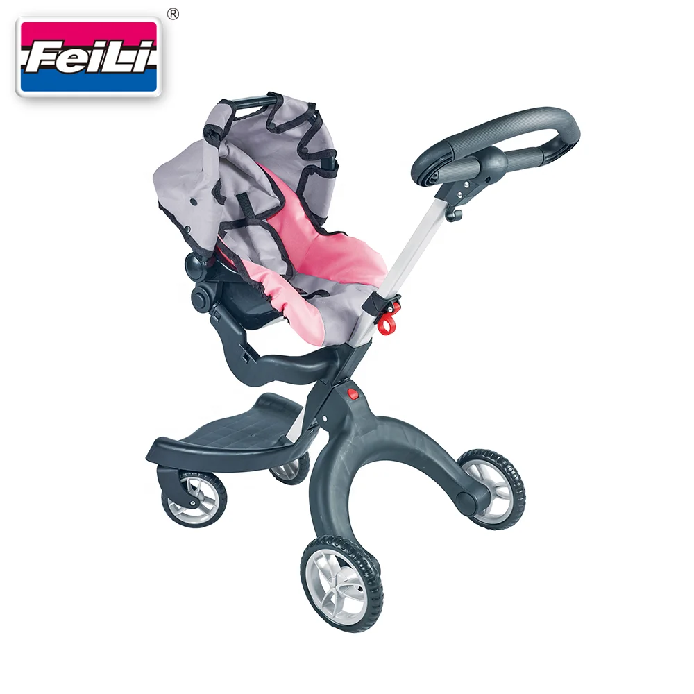 Dollri Starri Multi-function 2 in 1 doll stroller with swivel front wheels and adjustable car seat and handle for doll pass en71
