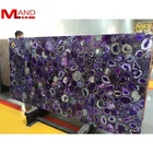 Slab Stone Hotel And Home Decor Elegent Luxury Natural Amethyst Semi Precious Gem Stone Slabs