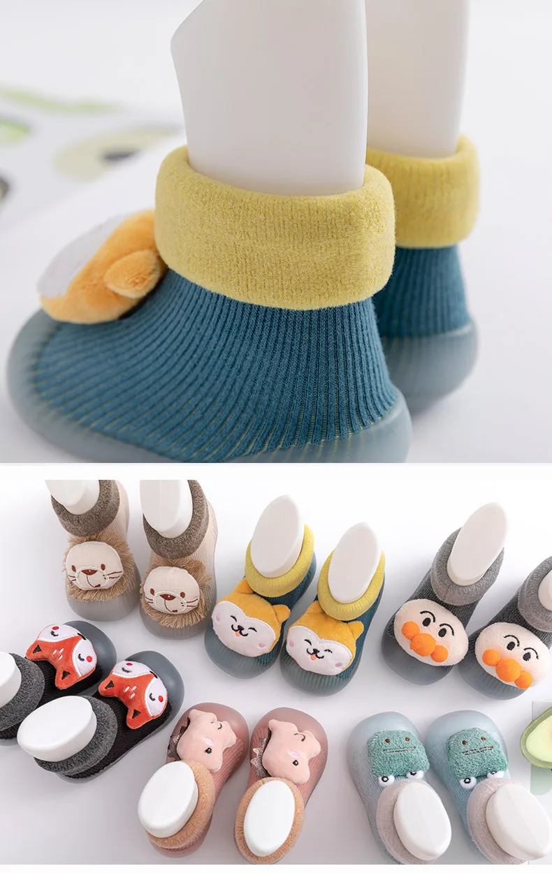 Baby toddler shoes non-slip soft-soled socks shoes cute cartoon doll winter kids floor socks factory