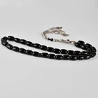 Beads YS316 Tasbih Hot Sale 33 Beads Rosary Black Agate Muslim Tasbih Prayer Beads Misbaha