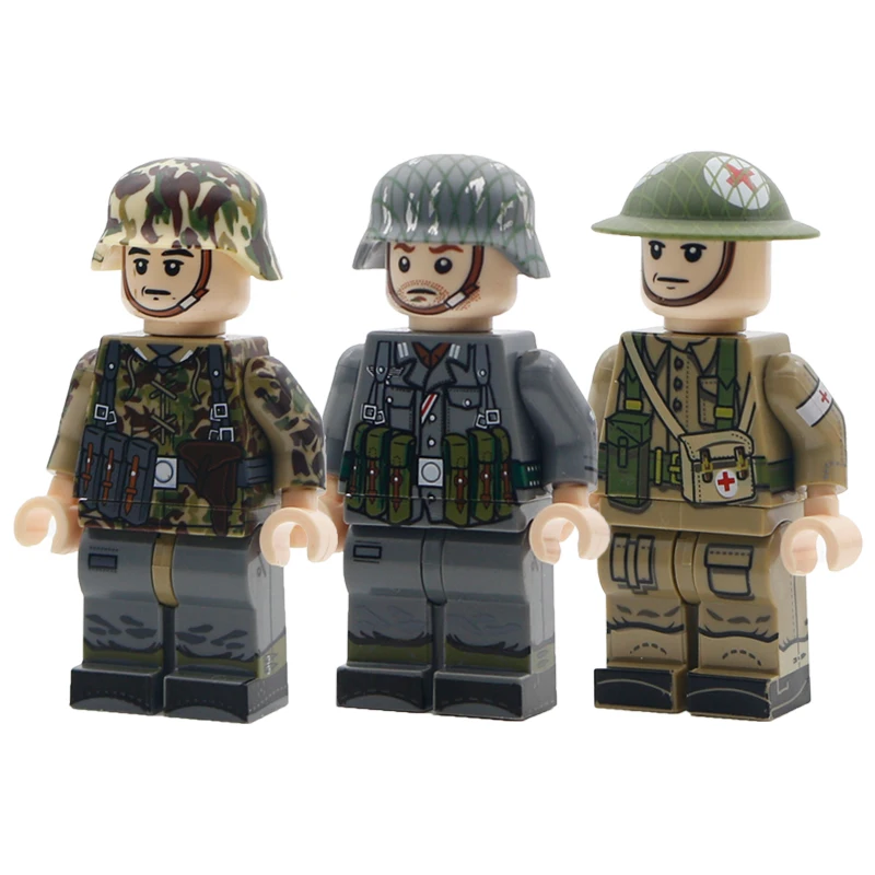 Base Militaire WW2 Set 8 armée fusils soldats Allemagne Blocs Fit LEGO Vendeur Britannique 