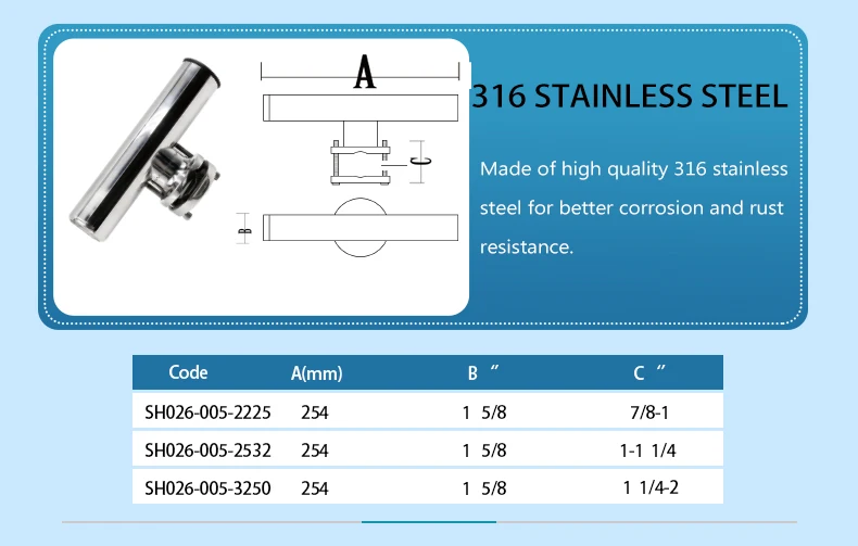 product heavy duty marine accessories fishing boat rods holder adjustable rail mount rod clamp holders stand fishing rod holder-8