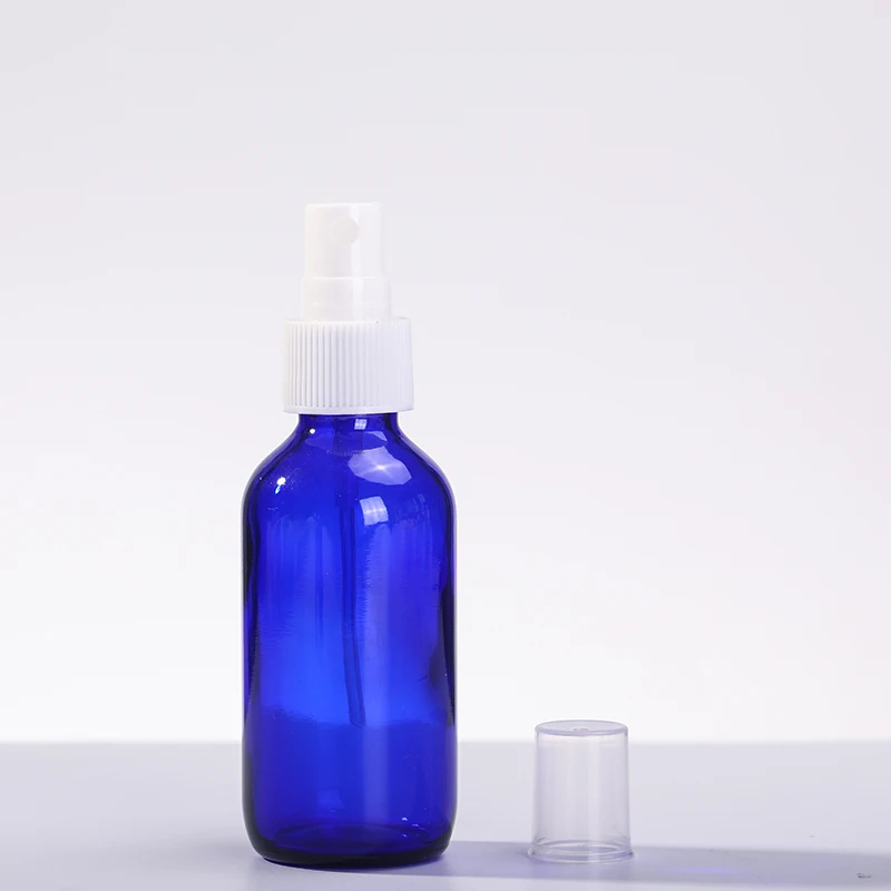 4oz Cobalt Blue Color Boston Dropper Bottle Empty Glass Treatment Pump Bottles 120ml Low MOQ Fine Mist 120ml Glass Spray Bottle