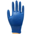 Gloves High Quality Orange Nylon Liner Purple Nitrile Half Coated Gloves