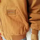 Jacket China Factory OEM Service Mens Woven Winter Windproof Heavy Duck Canvas Quilted Hoodie Jacket