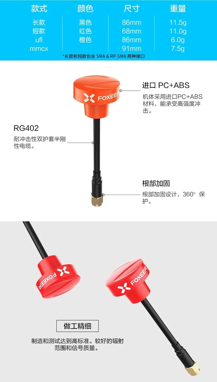 5.8G FPV Antenna SMA RHCP 150mm Omnidirectional Antenna for Long Range FPV Racing Drone factory