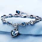 Crystal Bracelet 2020 New Fashion Handmade Gemstone Romantic Lovely Heart Crystal Bracelet For Women