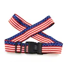 Luggage Belt Wholesale Custom Logo Polyester Webbing Strap Adjustable Password Lock Bag Luggage Belt Strap