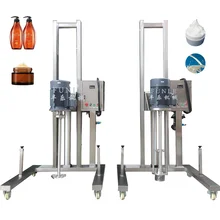 Stainless Steel Movable Electric Pneumatic Lifting High Shear Mixer Cosmetic Cream Homogenizing Emulsifying Mixing Machine