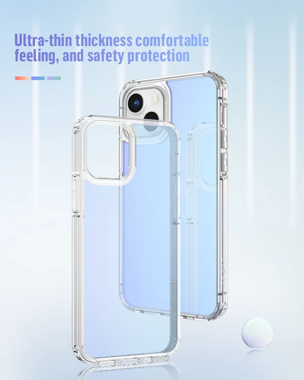 BLUEO New Gradient Ultra Thin Drop Resistance Cell Phone Case TPU PC Shockproof Mobile Phone Cover for iPhone 12 iPhone 13