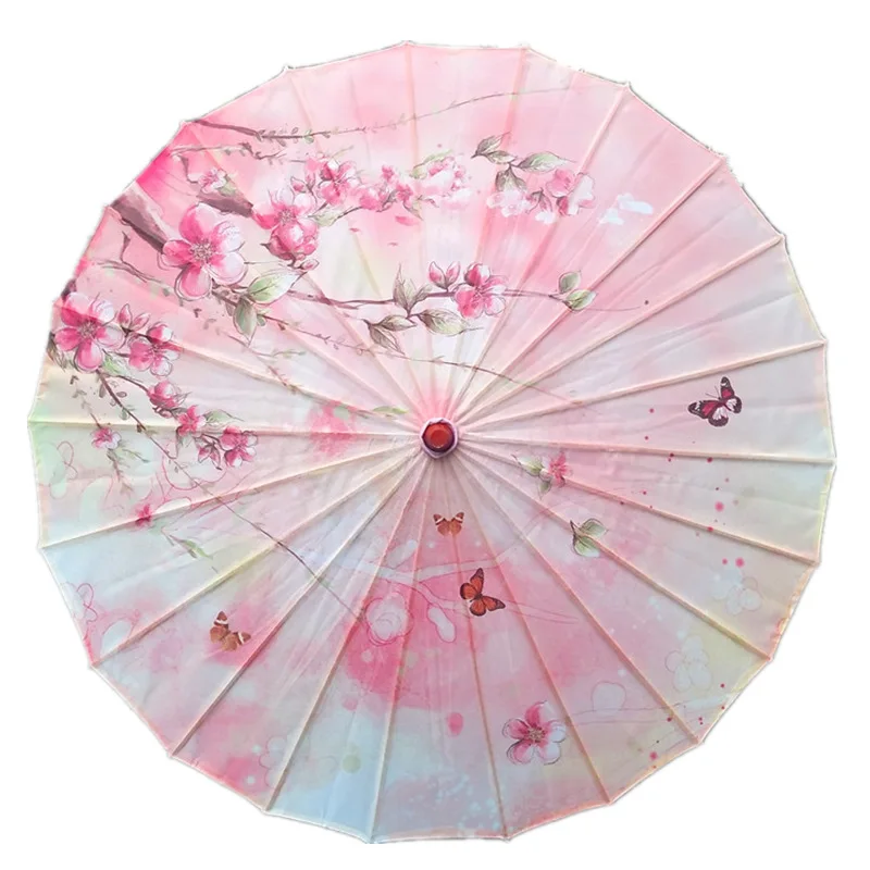 DD1513  Japanese Chinese Ceiling Decoration Umbrellas Craft Dance Props Parasols Handmade Silk Oiled Paper Umbrella