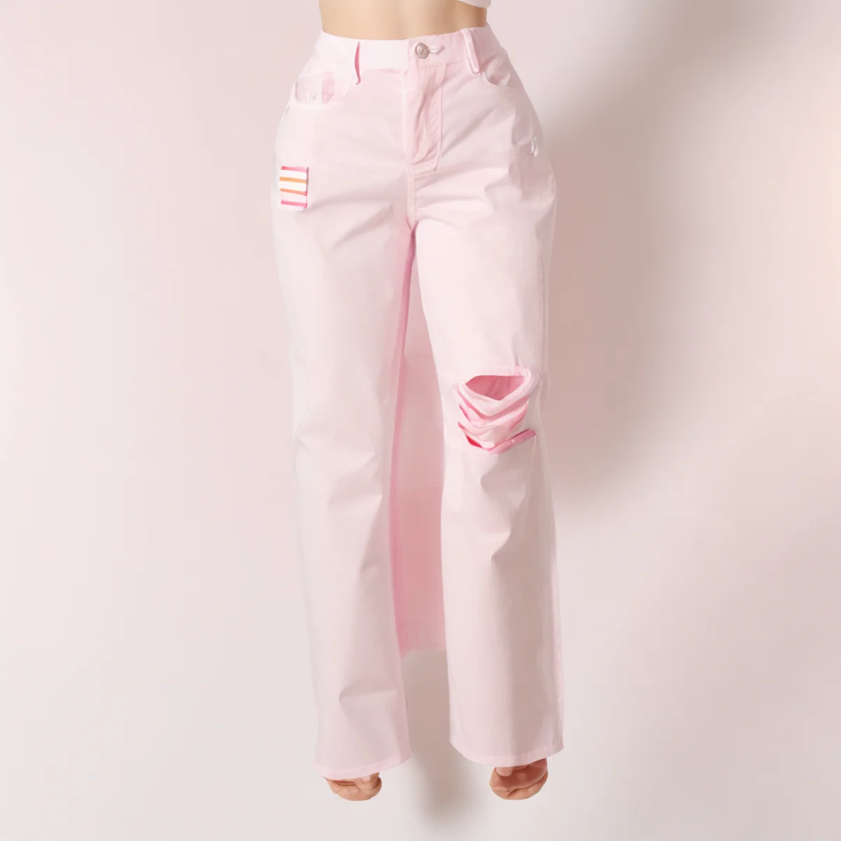 Hot Selling Women's Jeans Mom Jeans Mujer Denim Ripped Straight Woman Casual Trousers Women Jeans factory