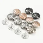 Custom Buttons Custom Logo Cloth Clothing Embossed Vintage Brass Silver Denim Jeans Buttons And Rivets For Garment