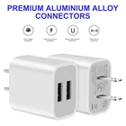 Adapter Fast White EU US AU Plug Dual USB Port Power Adapter 5V 2A Wall Charger