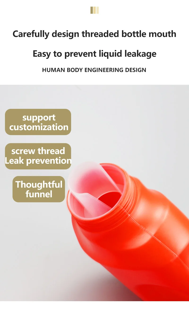 Customizable 2000ml 2L White Red Square Empty HDPE Detergent Plastic Laundry Liquid Packaging Bottles for Liquid Soap details