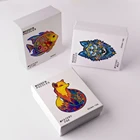 Jigsaw Puzzle Manufacturer Custom Top Amazon Adults Unique Shape Mysterious Lion Wood Jigsaw Puzzle A3 Size