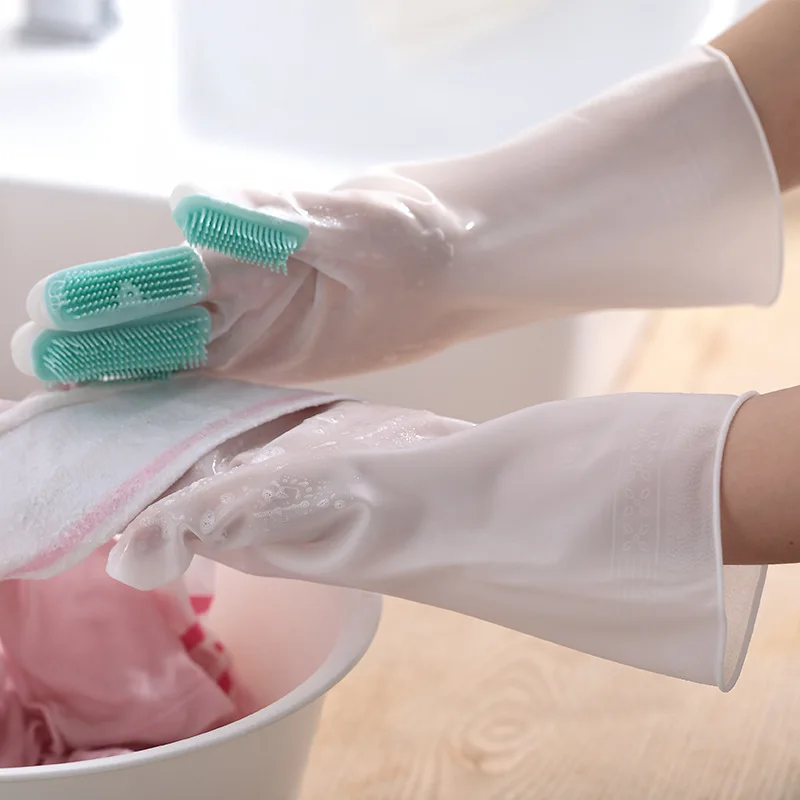 Customized Kitchen Dishwashing Mitts OEM & ODM PVC Household Cleaning glove Reusable Dishwashing Gloves Wholesale