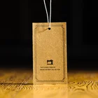 Gold Tag Design Tags Clothing Own Logo Embossed Gold Fashionable Girls Jeans Hang Tag