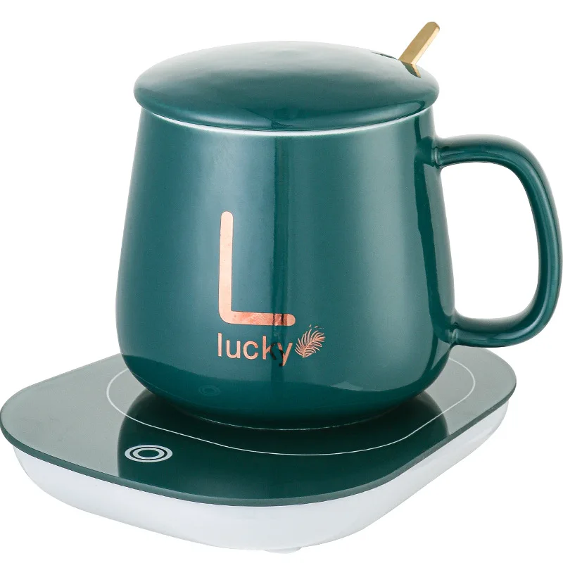 Smart Electric USB Office 55C Home Gift set Ceramic Coffee mug warmer Cup Heater mug