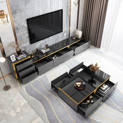 living room furniture luxury tv cabinet designs modern tv stand with drawer