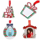 Christmas Ornament Custom Christmas Decoration Creative Metal Pendant Christmas Sublimation Ornament