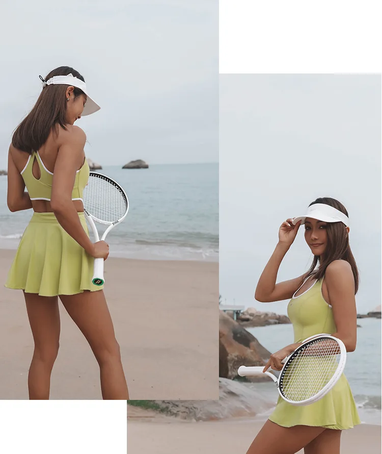 Custom Sublimation One Piece Tennis Dress Set Pickleball Skirt With