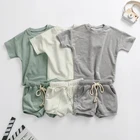 Boy Outfit Boys Outfit Sets Customized Baby Boy Outfit Cotton 2 Piece Tracksuit Child Short Sleeve Kids Set