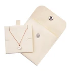 Custom Small Personalized Velvet Suede Microfiber Jewelry Pouch Bags With Logo