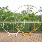Decoration Wedding Arch Stand Round Circle White Backdrop For Wedding Decoration Metal Wedding Arch