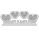 White Heart Shape Love Photo Frames With Mr Mrs Wedding Gift Collage Picture Frame For Table Decoration