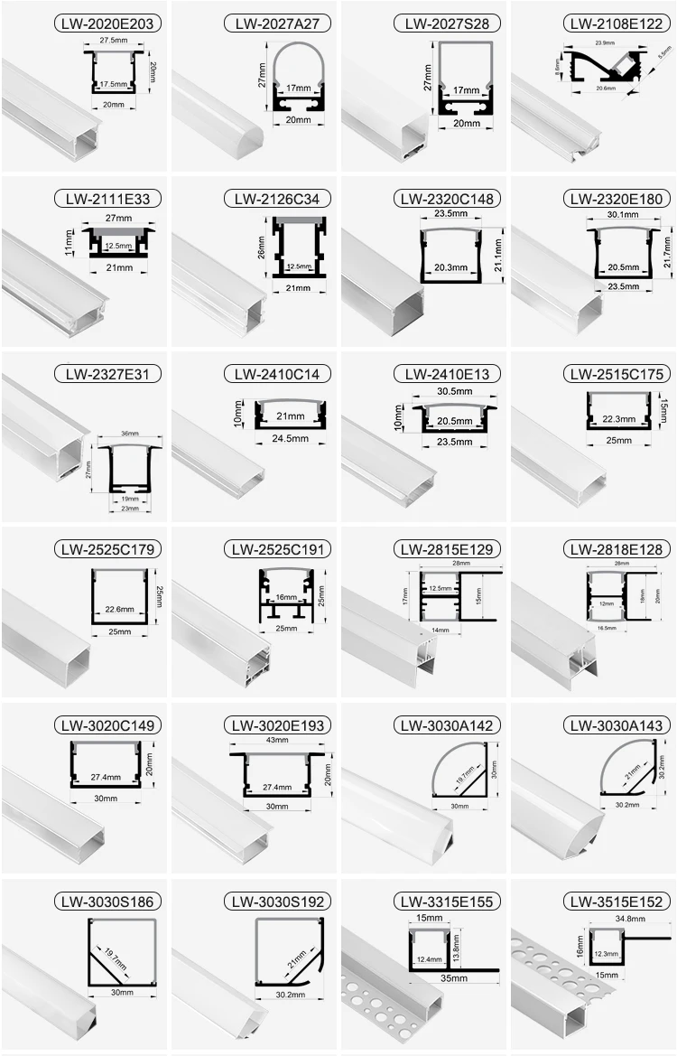 EU in Stock New Flexible Bendable Aluminum Led Channel Drywall Plaster Led Strip Light Profile Pc Cover Recessed Led Diffuser details