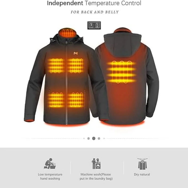 2024 New Winter Custom Usb Safety Outdoor Ski Hunting Heated Jacket Heated Coats and Warm Clothing