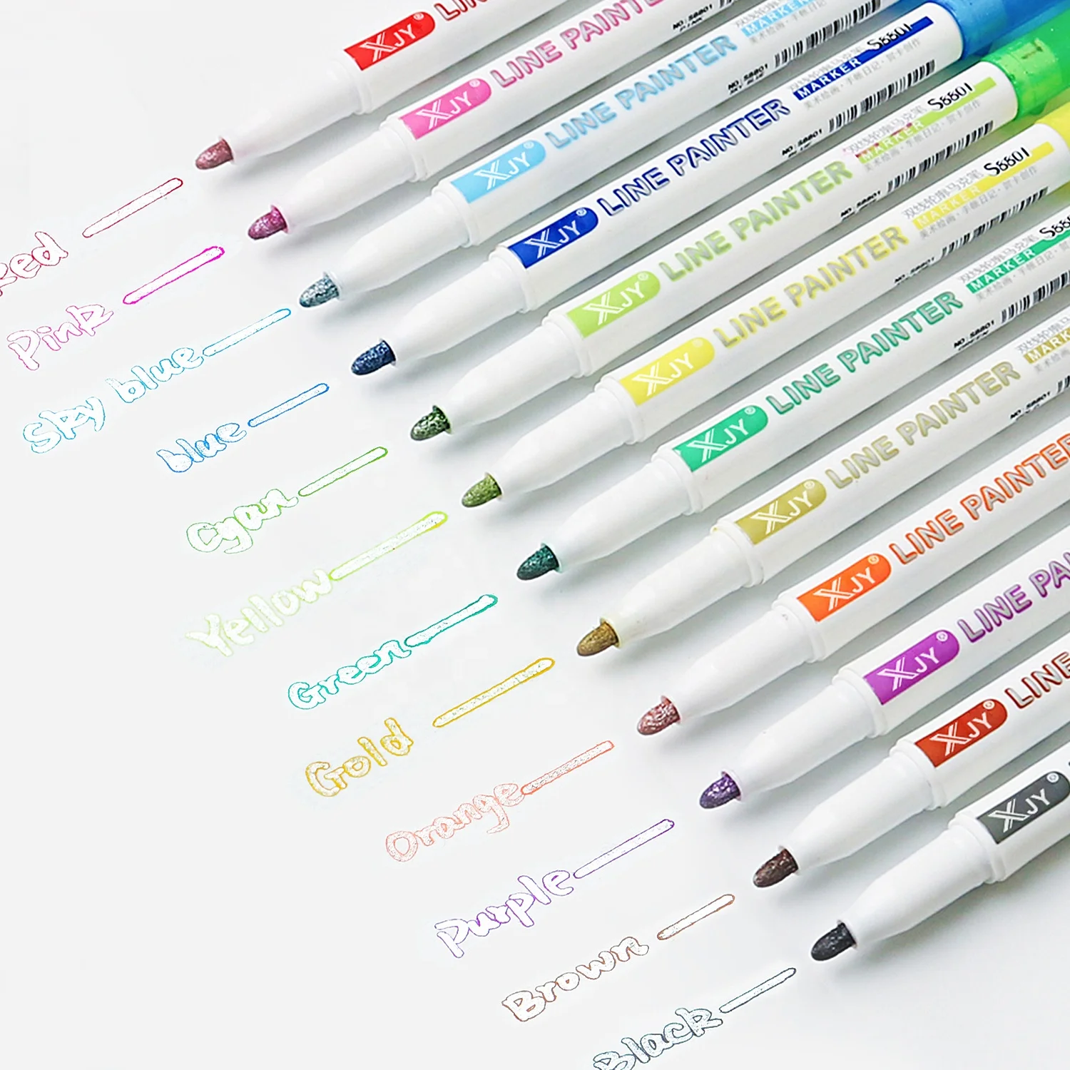 Double-Line Contour Pens Double Line pen Outline Marker Pen DIY Poster Contour Pen for Gift Card Writing Drawing art markers