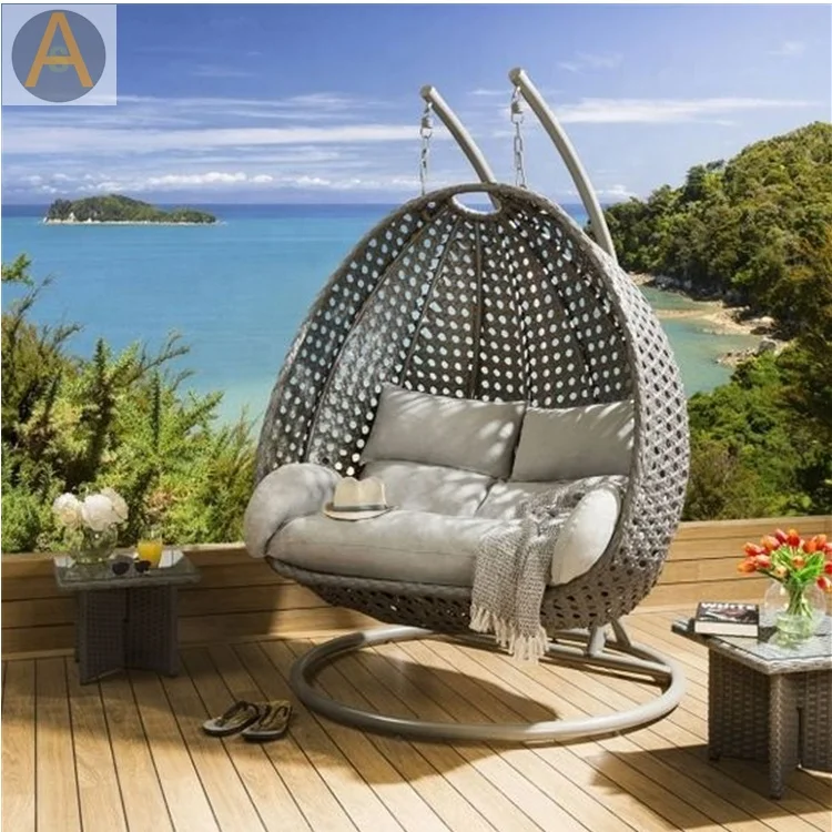 garden swing bench rattan