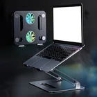 Hot Selling 2 Cooling Fans Aluminium Computer Tablet Holder Height Adjustable Portable Foldable Laptop Stand