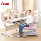 Wood Table Kids Furniture Solid Wood Children's Study Desk Adjustable Ergonomic 3-18 Years Kids Study Table