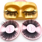 False Wholesale Wave Curl 25mm False Mink Eyelash New Design Customized Lash Packaging Boxes 3d Mink Lashes