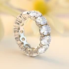 Cz Ring Eternity Rings SKA Affordable Luxury Oval Cz Diamond Big Band Ring Wedding Eternity Rings