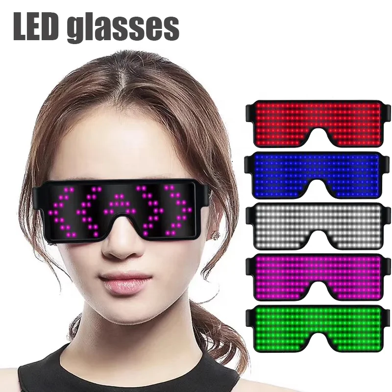 Glow LED Glasses Light Up Shades Flashing Rave Festival Party Glasses New Lot BG 