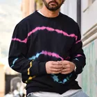 Tie Black Shirt Shirts Sleeve Mens Shirts Shirts Wholesale Men Tie Dye Black Oversize Cotton Long Sleeve T Shirt