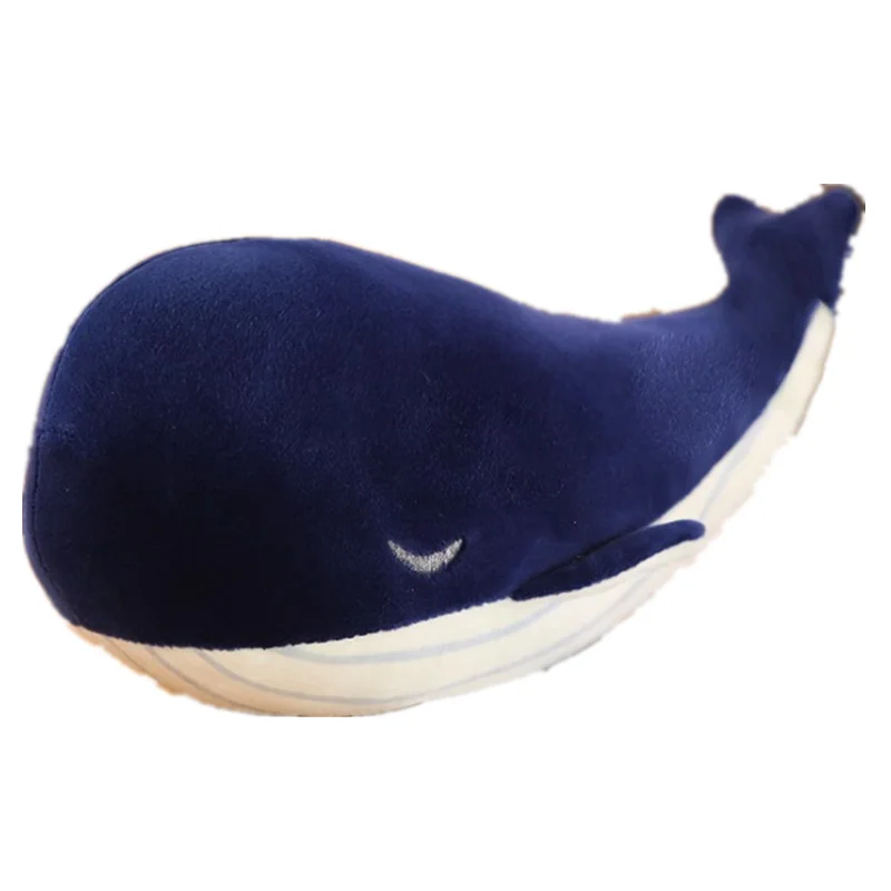 blue whale plush pillow