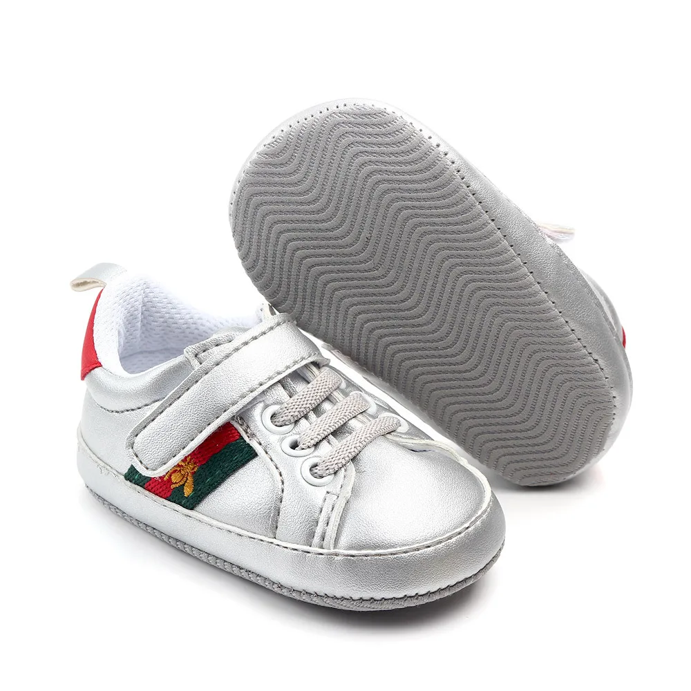 New arrival wholesale pu upper Anti-slip sneakers 0-18 month newborn baby boy shoes