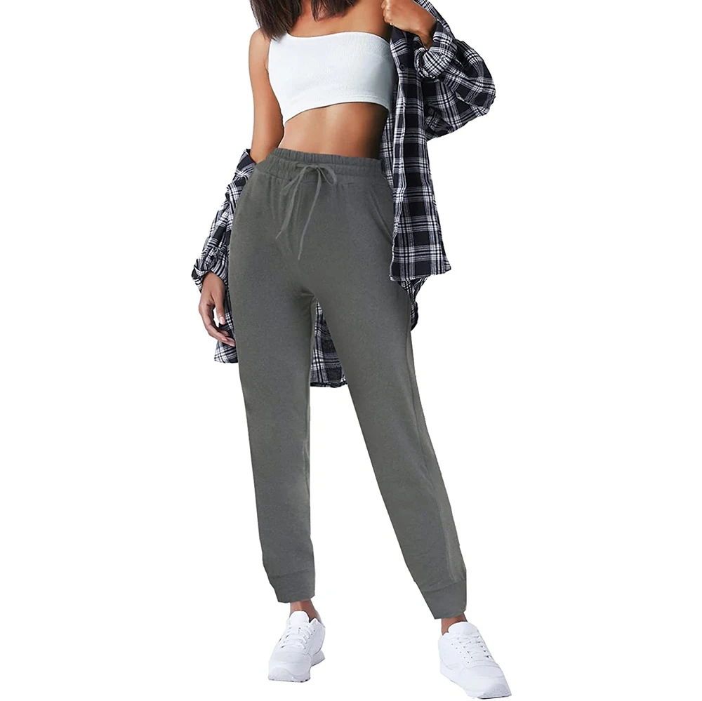 Wholesale Leggings Bulk Custom Logo Sweatpants for Women Lounge Yoga Workout High Waist Joggers Pants with Pockets