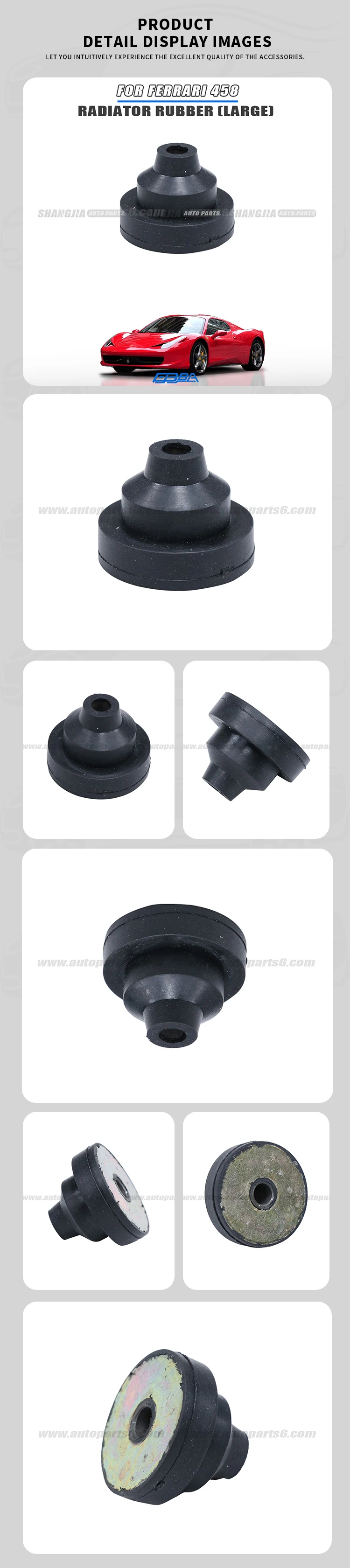 Good Quality Rubber Material Car Repair Part Radiator Mounting Bushing For Ferrari 488 458 237478 details