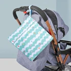 Bag Diaper Reusable Waterproof 2 Pocket Nappy Bag Customized Size Wet And Dry Cloth Diaper Bag