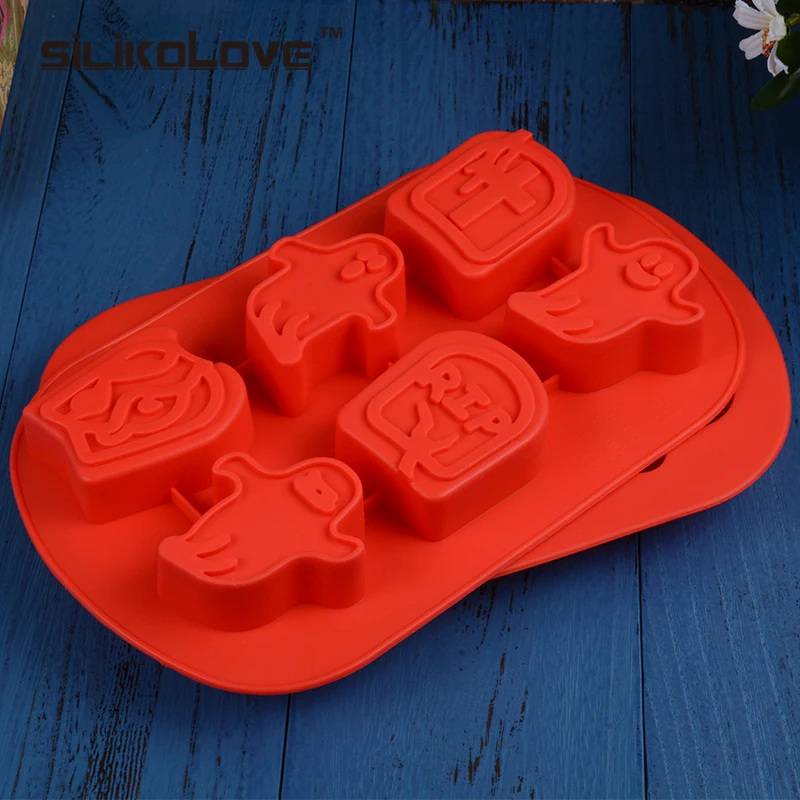 Custom Panic Buying Moulds Diy Eco Friendly Cake Tools Eco-friendly Baking Halloween Silicone Fondant Soap Mold Cake Moulds