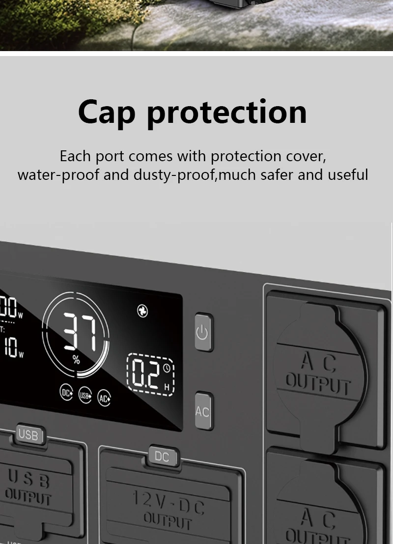 Flashfish 1000W-2400W Solar Portable Power Stations Emergency Backup Mobile Camp Power Banks Outdoor LiFePO4 Battery Charging factory